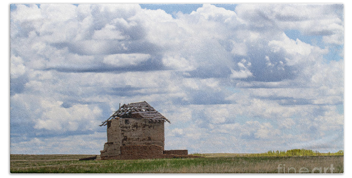 Colorado Plains Beach Towel featuring the photograph A Solitary Existance by Jim Garrison