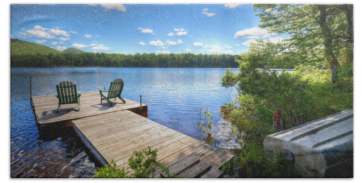 A Spring Day On West Lake Beach Towel featuring the photograph A Spring Day on West Lake by David Patterson