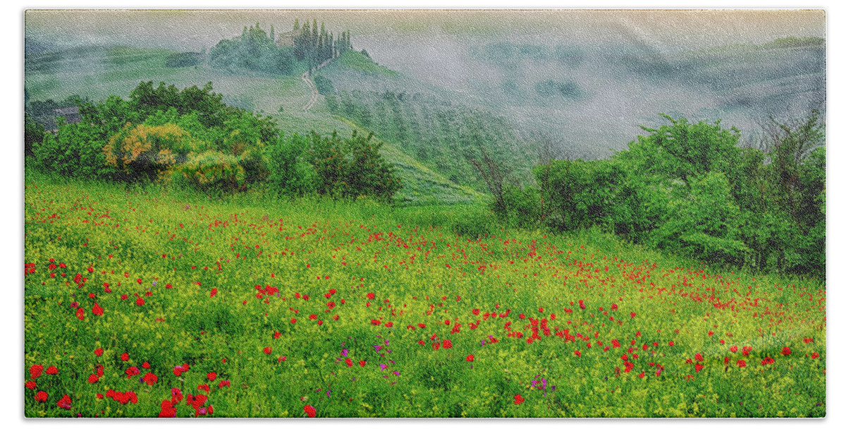 Tuscany Beach Towel featuring the photograph A Tuscan Dream by Midori Chan