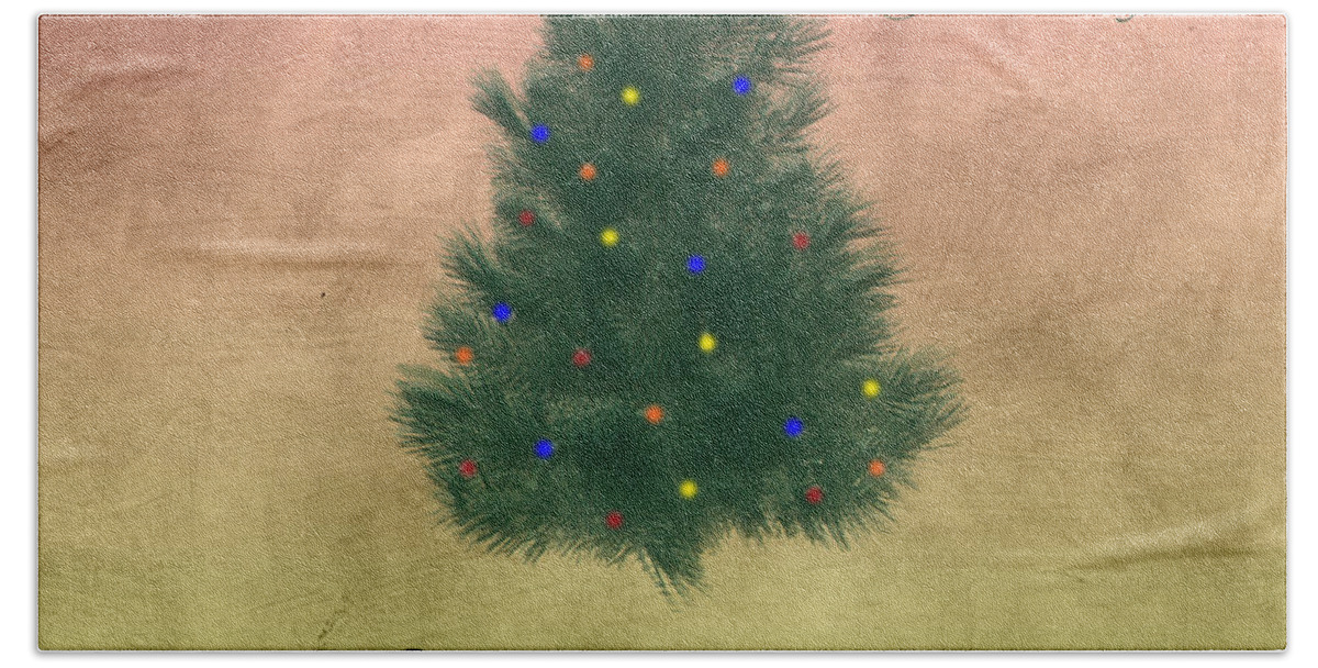 Christmas Beach Towel featuring the digital art A Very Merry Christmas by Judy Hall-Folde