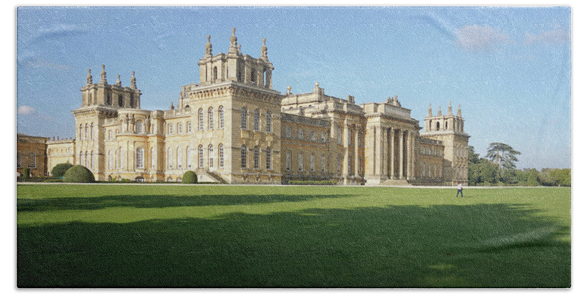 Britain Beach Sheet featuring the photograph A View of Blenheim Palace by Joe Winkler