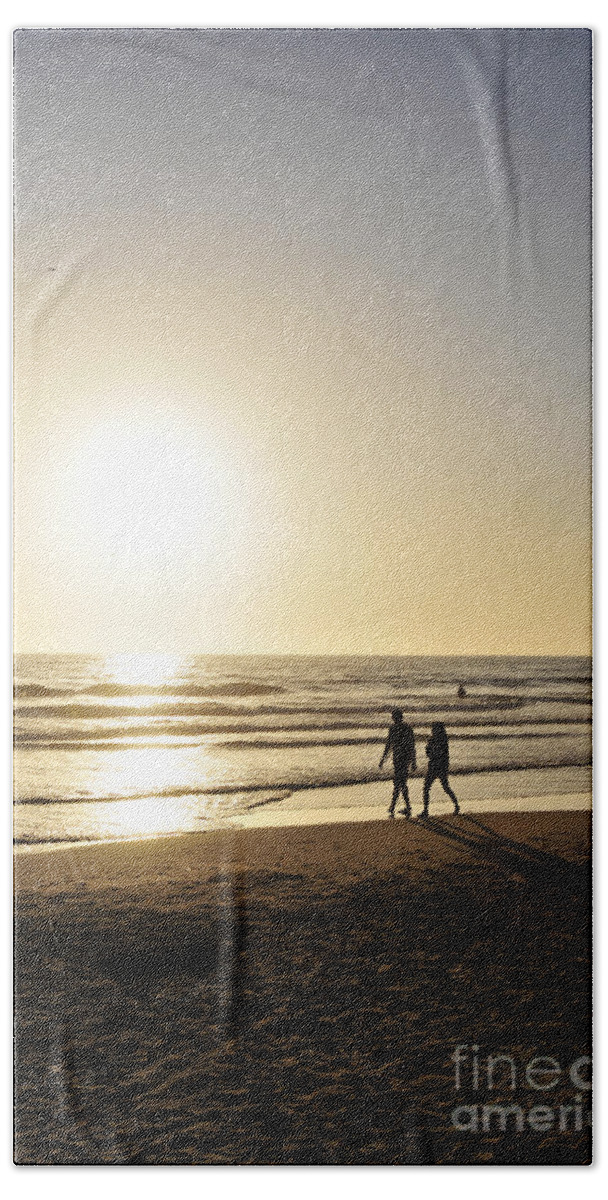 Golden Beach Towel featuring the photograph A walk to Remember by Robert WK Clark