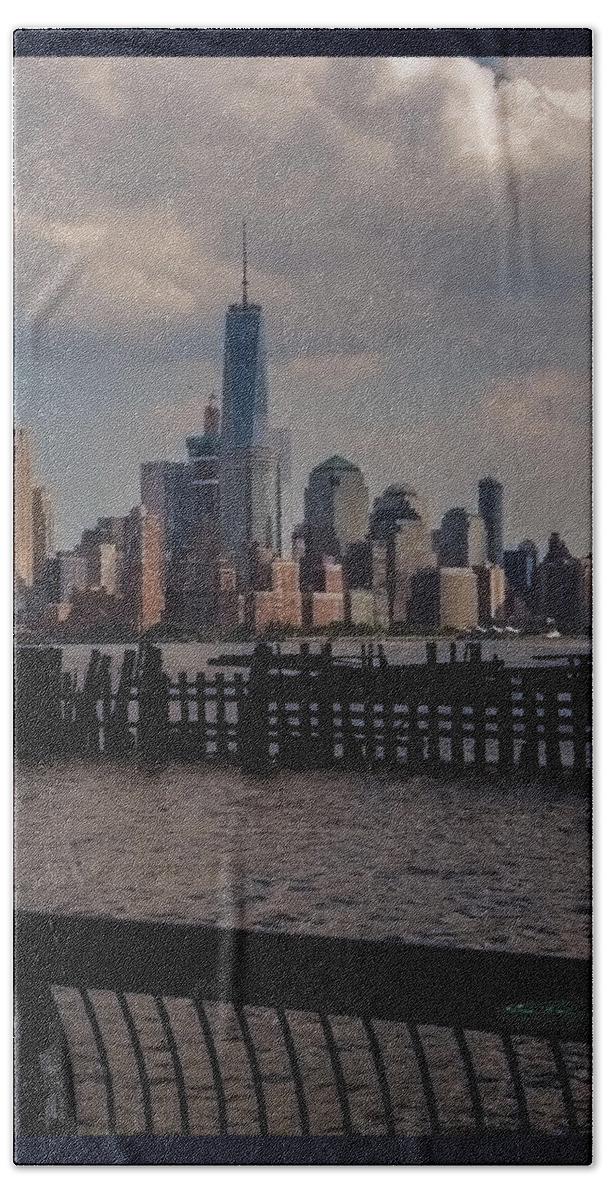 Antenna Beach Towel featuring the photograph Abandoned Hoboken Pier by Leon deVose