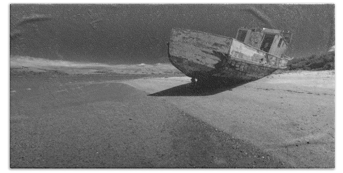 California Beach Sheet featuring the photograph Abandonment by Alexander Fedin