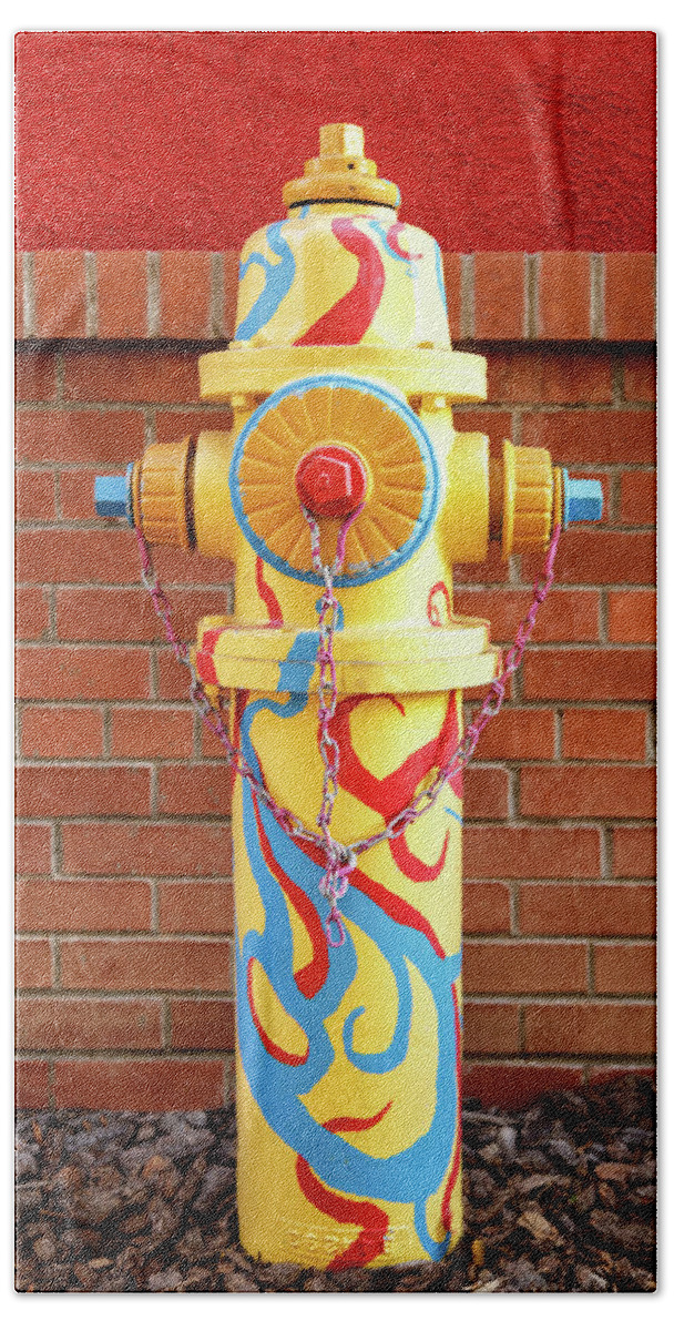 Hydrant Beach Towel featuring the photograph Abstract Hydrant by James Eddy