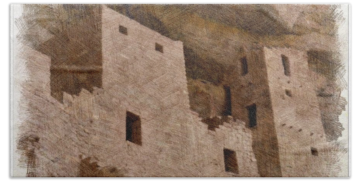 Ancient Ruins Beach Sheet featuring the photograph Abstract Mesa Verde by Debby Pueschel