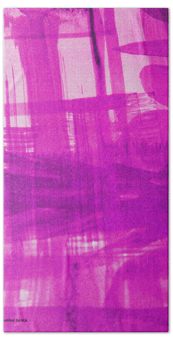 Abstract Pink And Purple Beach Towel featuring the photograph Abstract Pink And Purple by Tom Janca