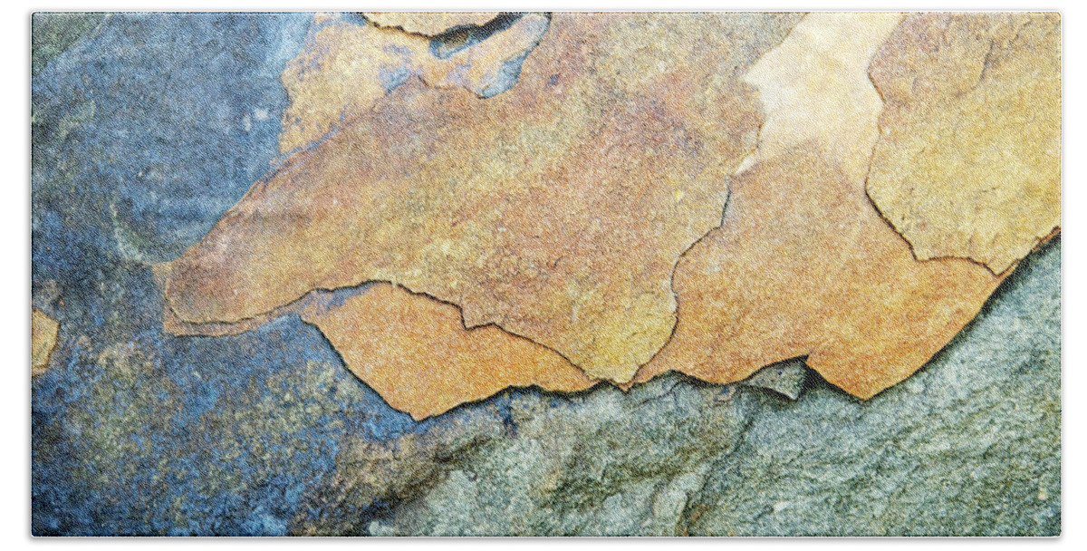 Abstract Rock Beach Sheet featuring the photograph Abstract Rock by Christina Rollo