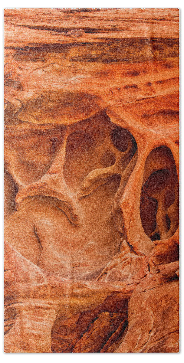 Valley Of Fire State Park Beach Towel featuring the photograph Abstract Rock Formations by Jurgen Lorenzen