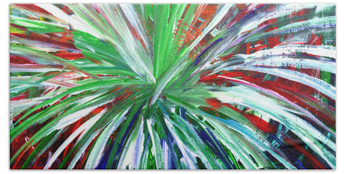 Martha Beach Sheet featuring the painting Abstract Series C1015DL by Mas Art Studio