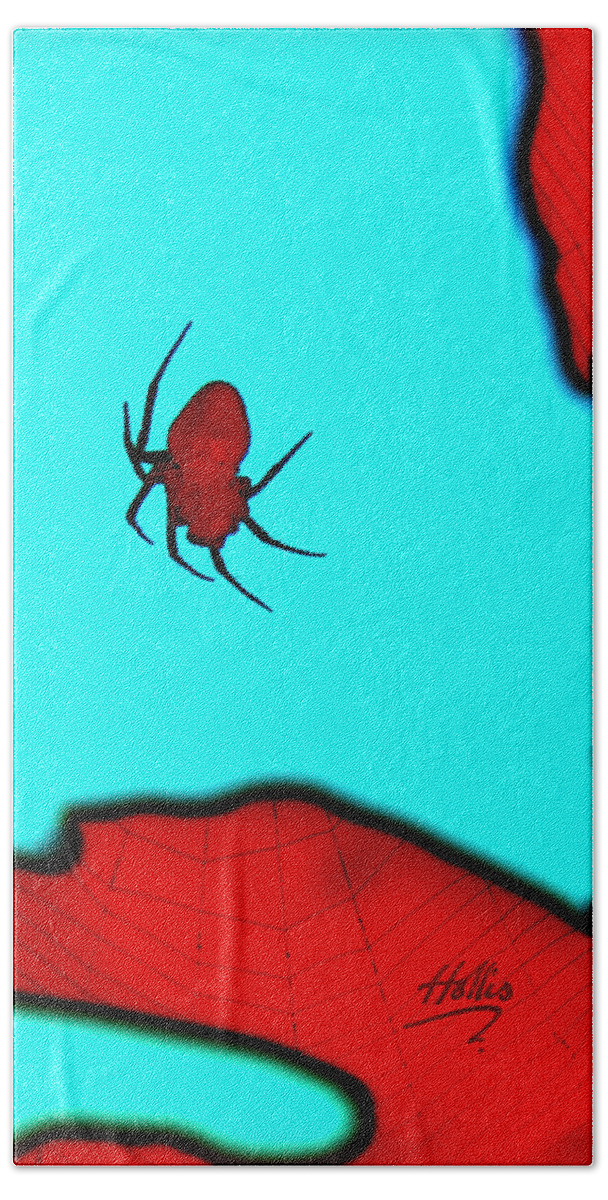 Spider Beach Sheet featuring the photograph Abstract Spider by Linda Hollis