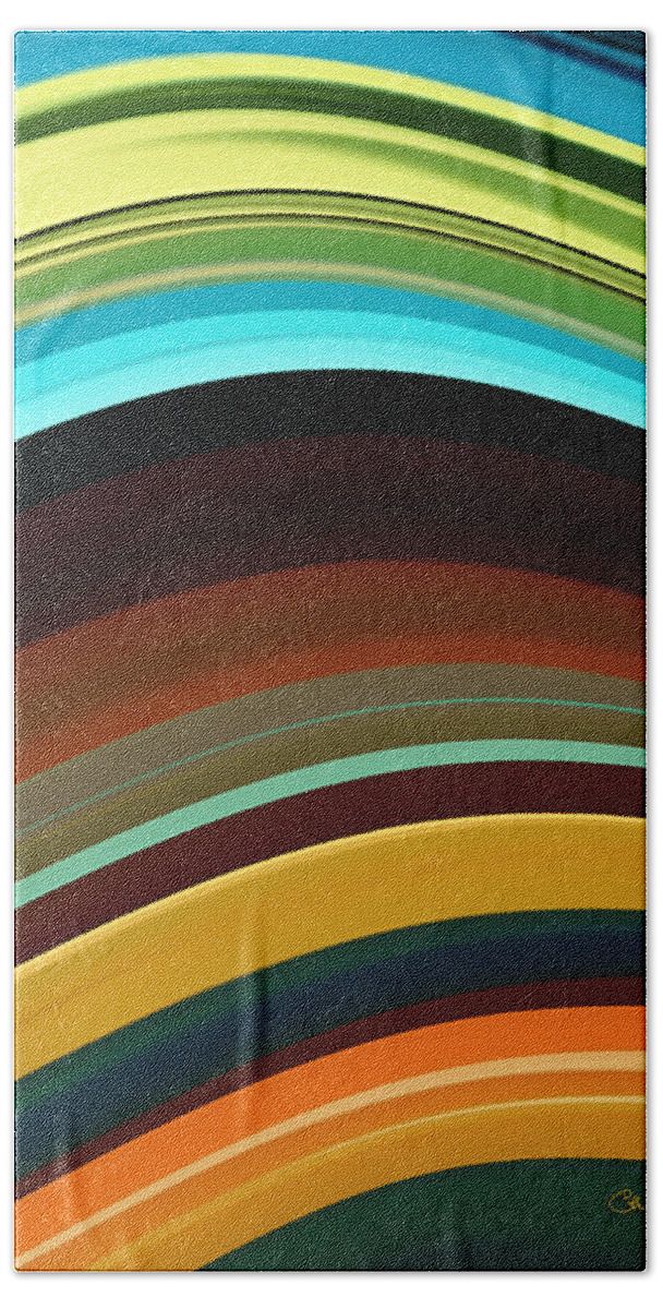 Abstract Beach Towel featuring the digital art Abstraction 6 by Chuck Staley