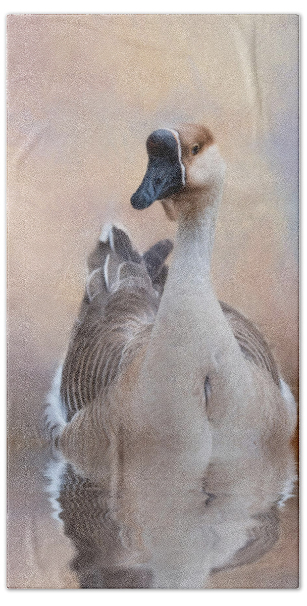 Goose Beach Sheet featuring the photograph Africa Goose by Robin-Lee Vieira