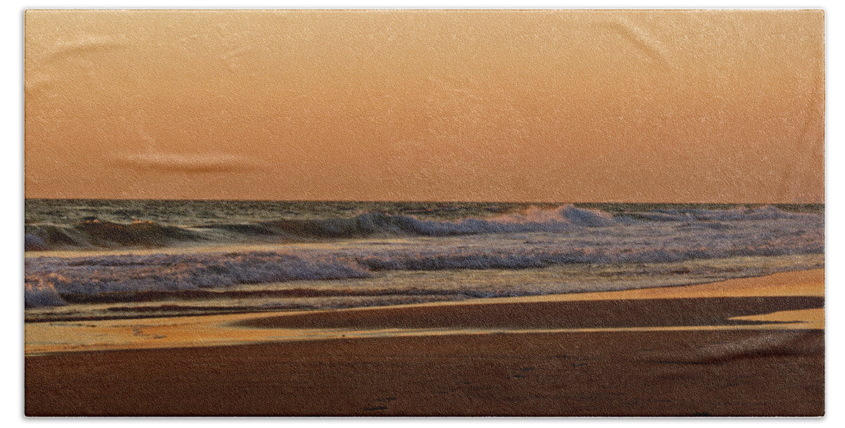 Beach Beach Sheet featuring the photograph After A Sunset by Sandy Keeton