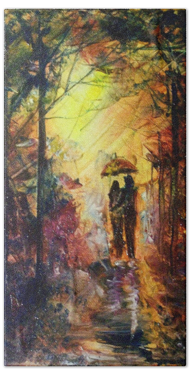 Art Beach Towel featuring the painting After The Rain by Raymond Doward