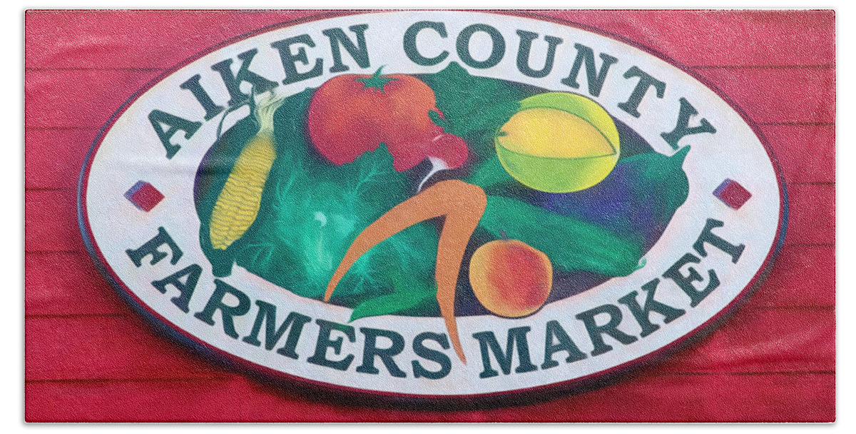 Aiken Beach Towel featuring the photograph Aiken County Farmers Market by Shirley Radabaugh