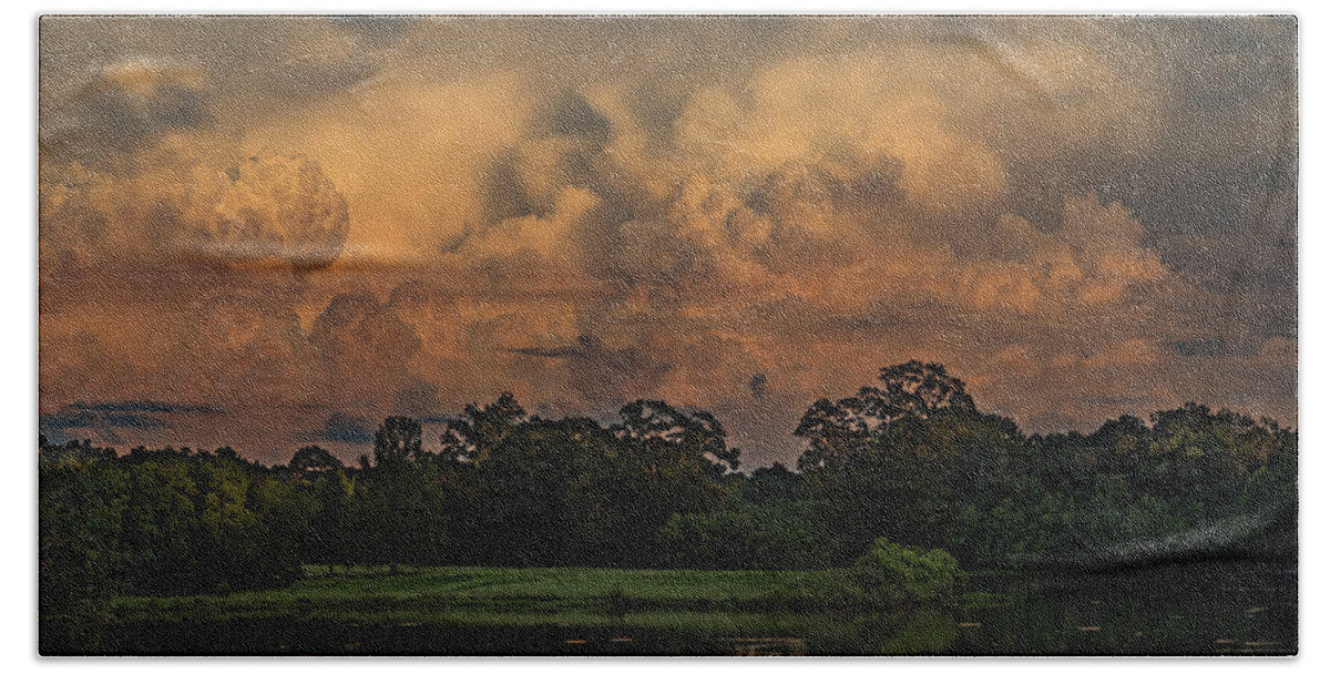 Landscape Beach Sheet featuring the photograph Alabama Storm by Jody Partin