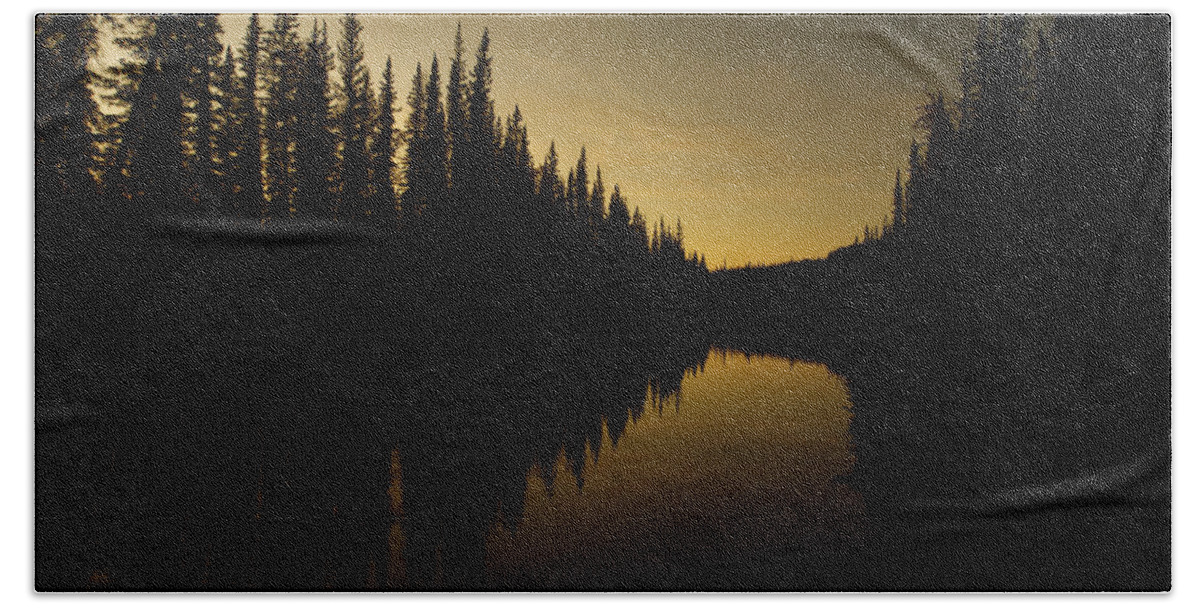 Alaska Beach Sheet featuring the photograph ALASKA River Silhouettes 1 by Julian Wicksteed