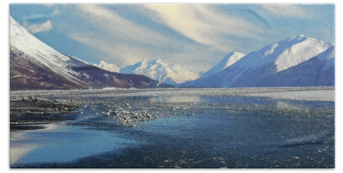 Alaska Beach Towel featuring the photograph Alaskan Winter Landscape by Patrick Wolf