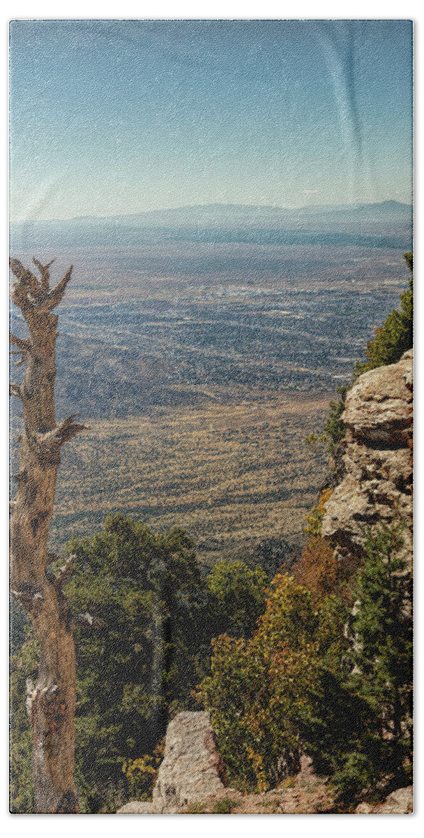 Landscape Beach Towel featuring the photograph Albuquerque Overlook by Michael McKenney