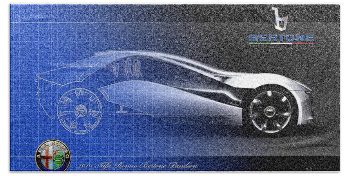 Wheels Of Fortune By Serge Averbukh Beach Towel featuring the photograph Alfa Romeo Bertone Pandion Concept by Serge Averbukh