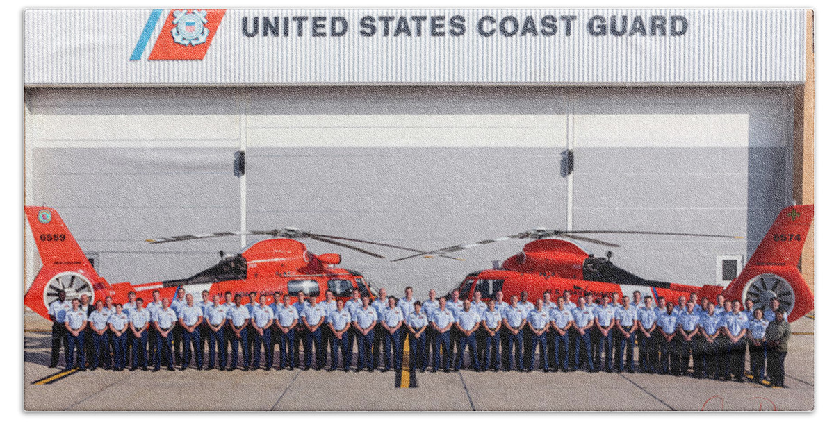 Us Coast Guard Air Station New Orleans All Hands Unit Photo Shoot Beach Towel featuring the photograph All Hands Unit Photo by Gregory Daley MPSA