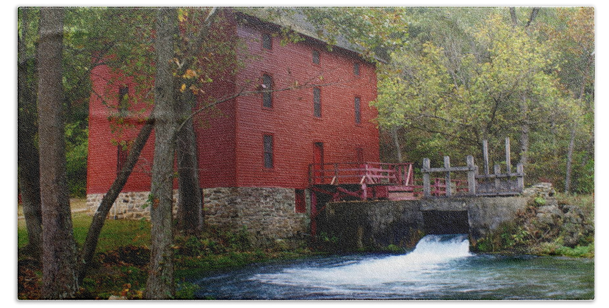 Ozarks Beach Sheet featuring the photograph Alley Sprng Mill 3 by Marty Koch