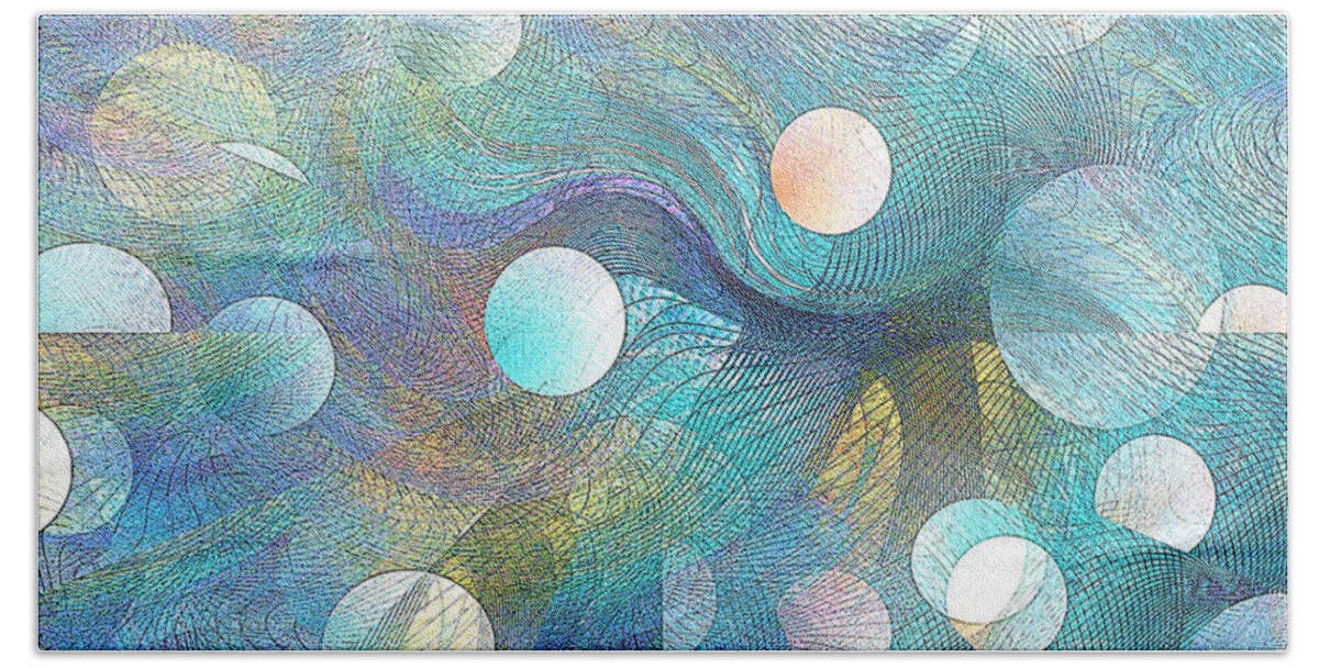 Abstract Art Beach Towel featuring the digital art Allure by Iris Gelbart