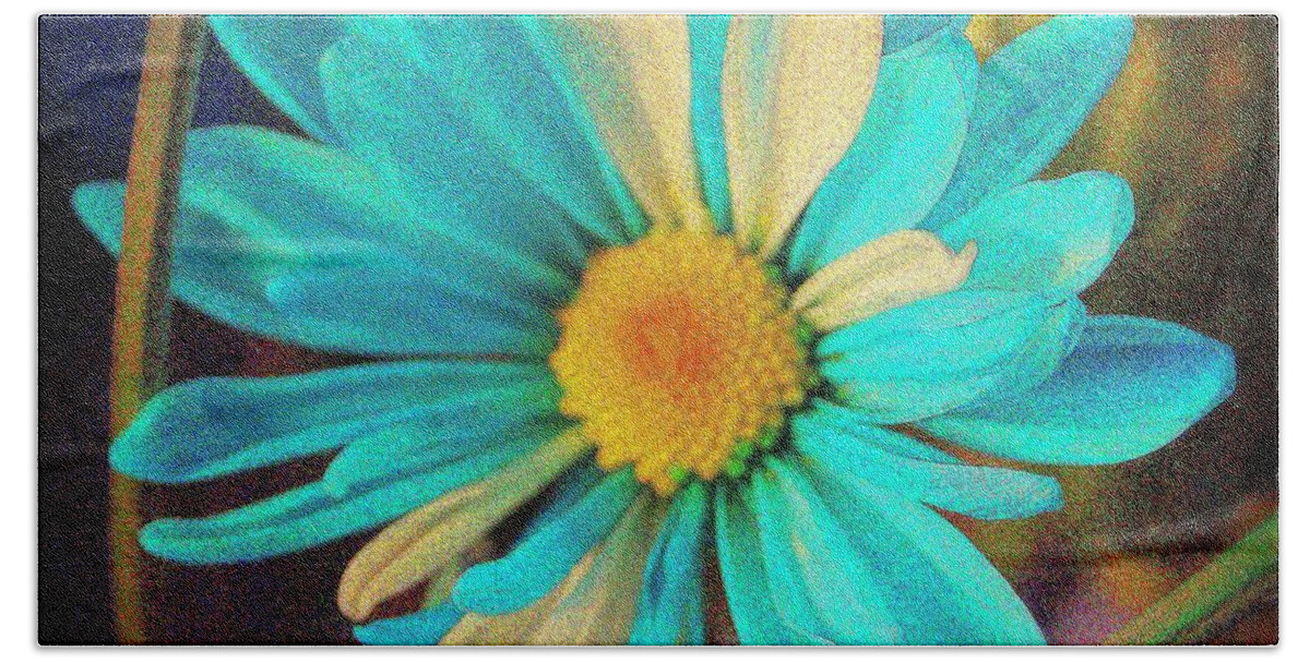 Flower Beach Towel featuring the photograph Almost Blue by Julie Lueders 
