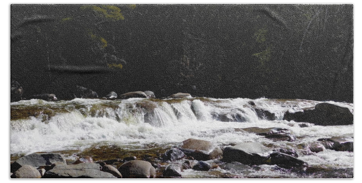 Swift River Beach Towel featuring the photograph Along the Swift River by Catherine Gagne
