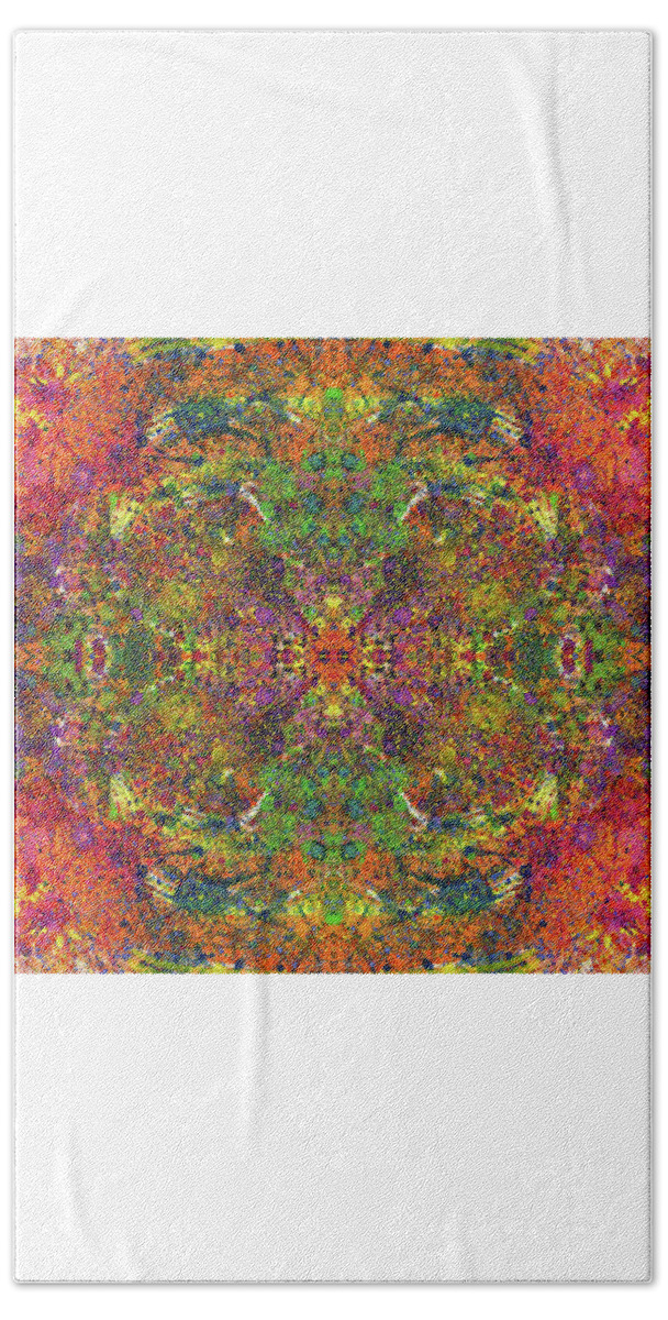 Abstract Beach Towel featuring the mixed media Altered States Of Consciousness #1543 by Rainbow Artist Orlando L