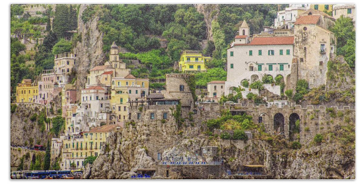 Amalfi Coast Beach Towel featuring the photograph Amalfi Coast 2 by Maria Rabinky