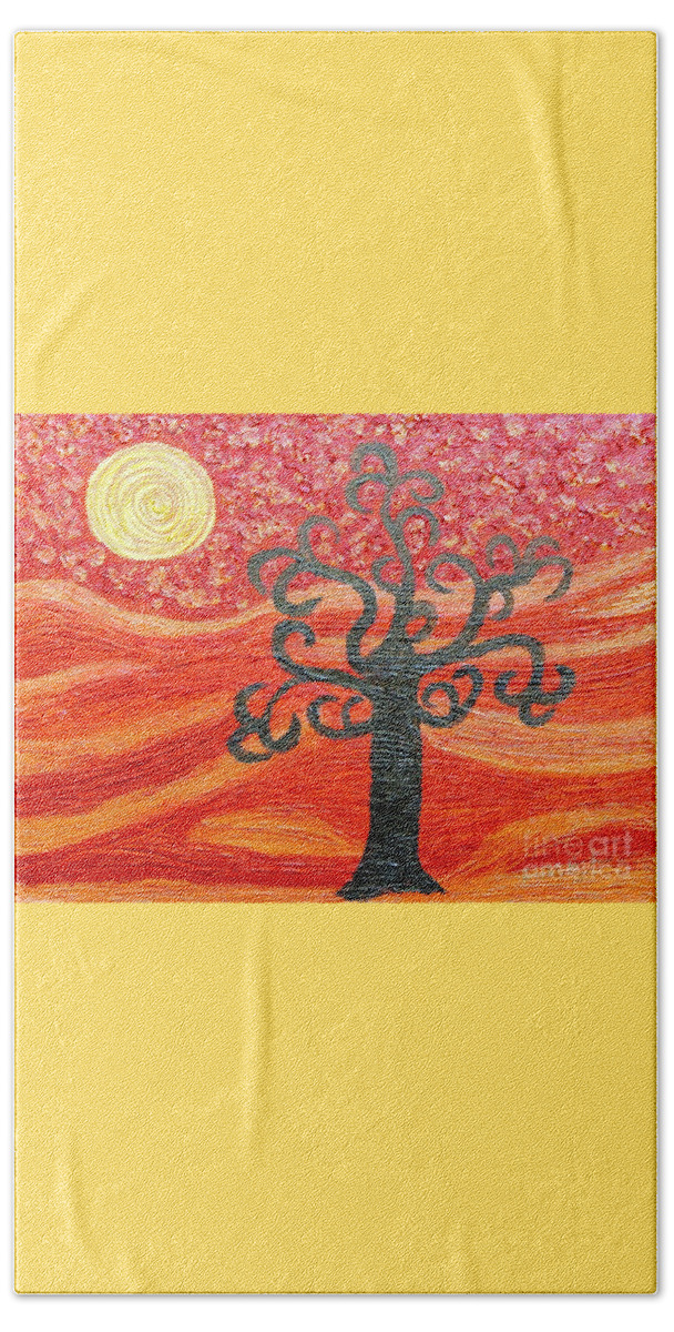 Ambient Beach Towel featuring the painting Ambient Bliss by Rachel Hannah