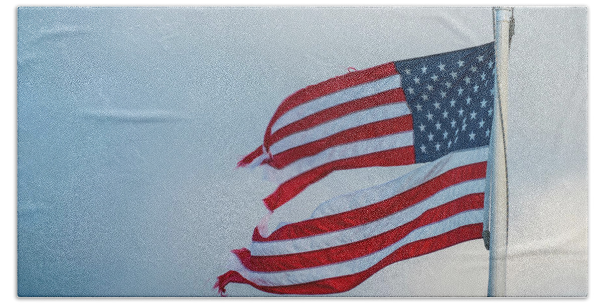 American Beach Towel featuring the photograph Torn Glory 2017 by Lawrence S Richardson Jr