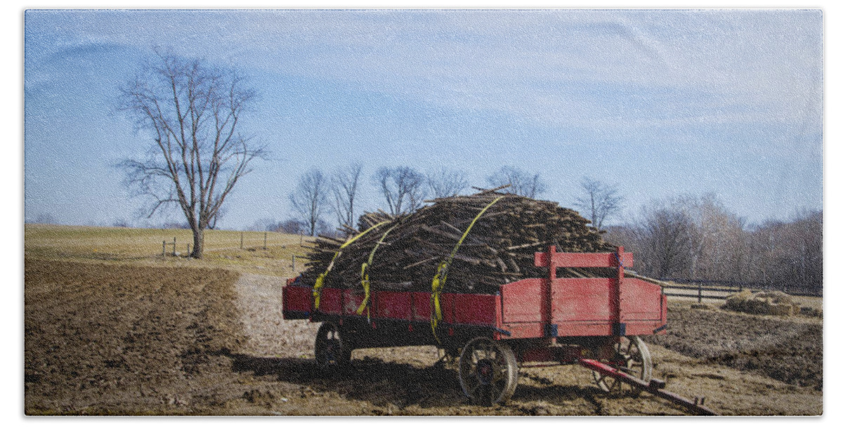 Amish Beach Towel featuring the photograph Amish Farm Wagon - Lancaster County Pennsylvania by Bill Cannon
