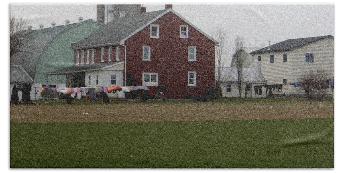 Amish Beach Towel featuring the photograph Amish Homestead 7 by Christine Clark