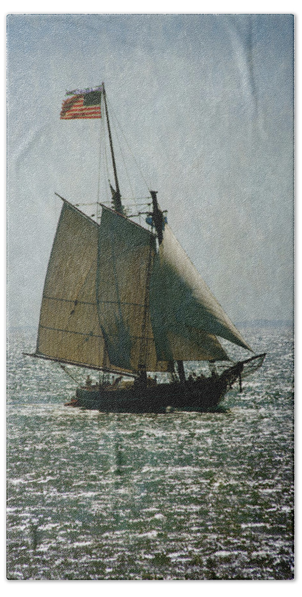 A Sail Beach Towel featuring the photograph Amistad by Karol Livote