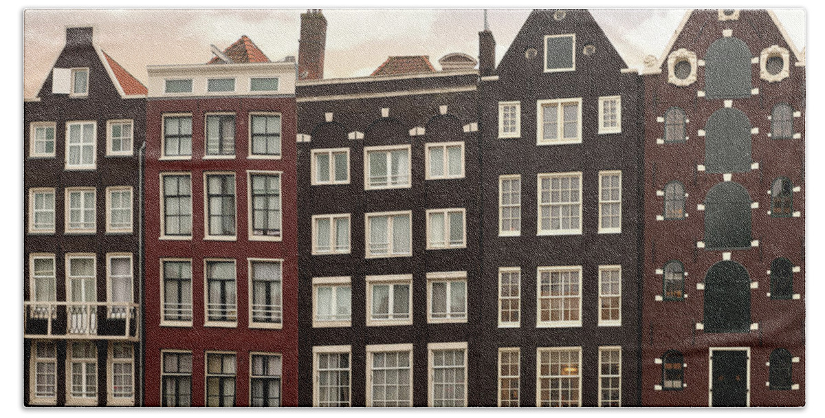 Amsterdam Beach Sheet featuring the photograph Amsterdam architectre at twilight by Jane Rix