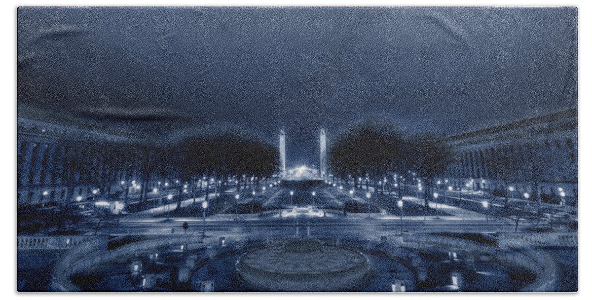 Capitol Beach Towel featuring the photograph An Evening at the Capitol by Shelley Neff