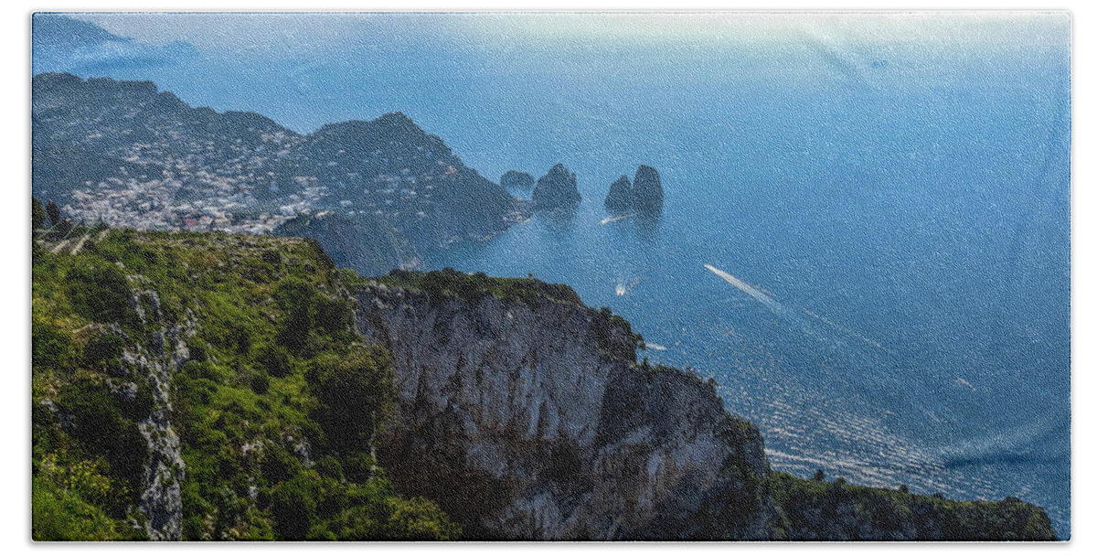 Italy Beach Towel featuring the photograph Anacapri on Isle of Capri by Marilyn Burton