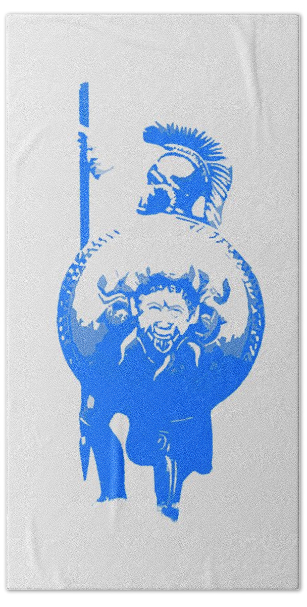 Spartan Warrior Beach Towel featuring the painting Ancient Hoplite by AM FineArtPrints