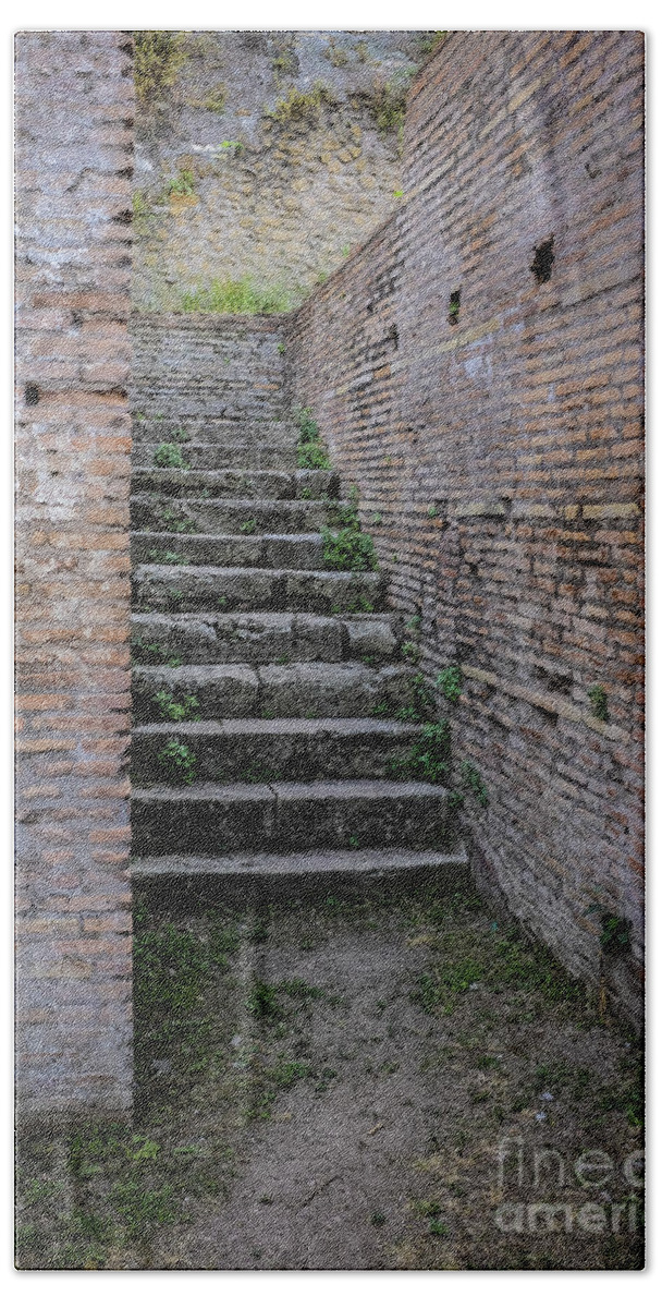 Staircase Beach Towel featuring the photograph Ancient stairs Rome Italy by Edward Fielding