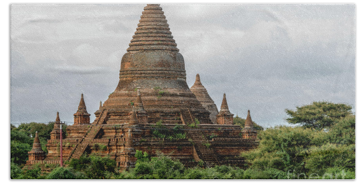 Temple Beach Towel featuring the photograph Ancient Temples of Bagan 2 by Werner Padarin