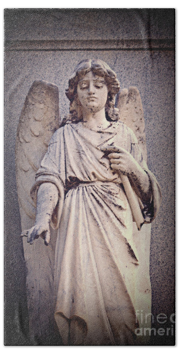 Angel Art Beach Towel featuring the photograph Angel Art - Celestial Peace by Ella Kaye Dickey