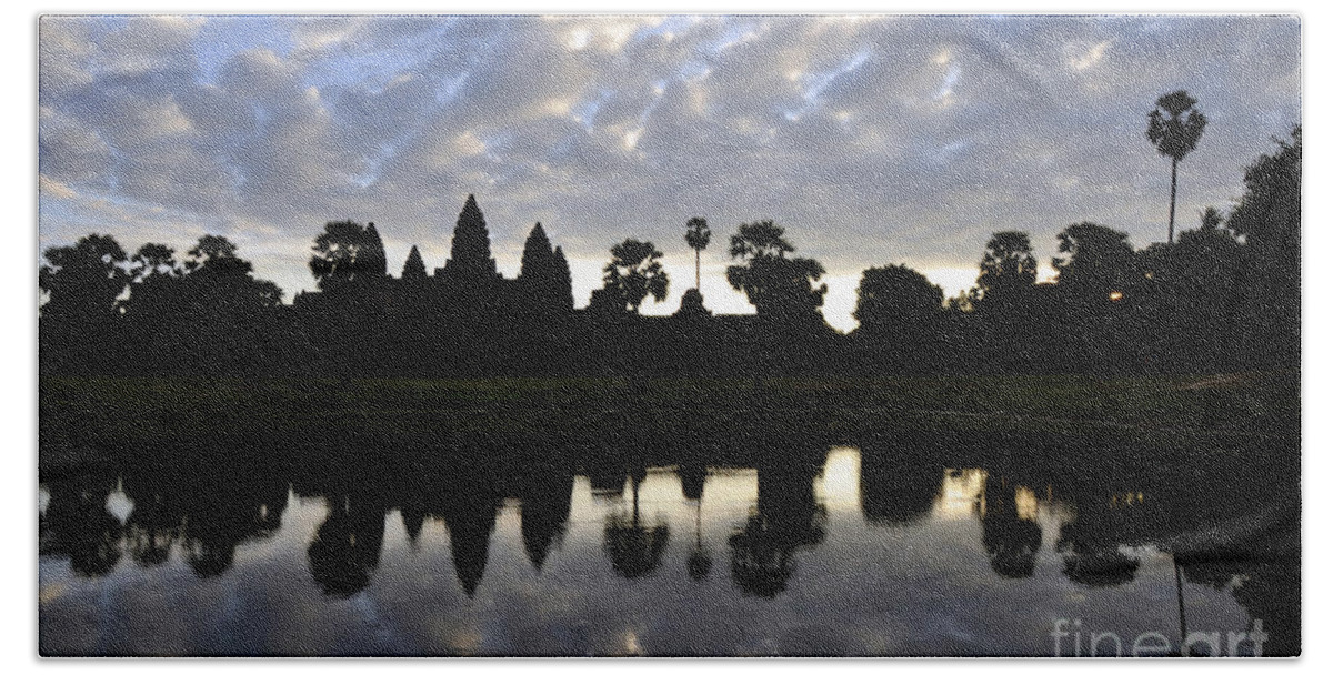 Angkor Wat Beach Sheet featuring the photograph Angkor Wat 1 by Andrew Dinh