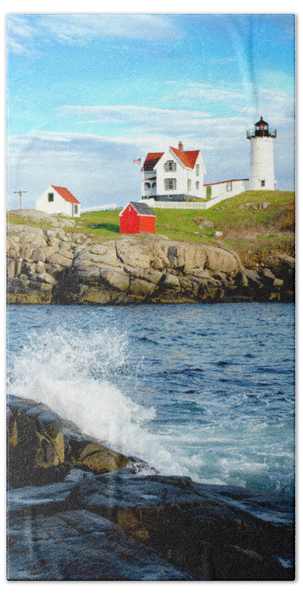 Art Beach Towel featuring the photograph Another Nubble by Greg Fortier