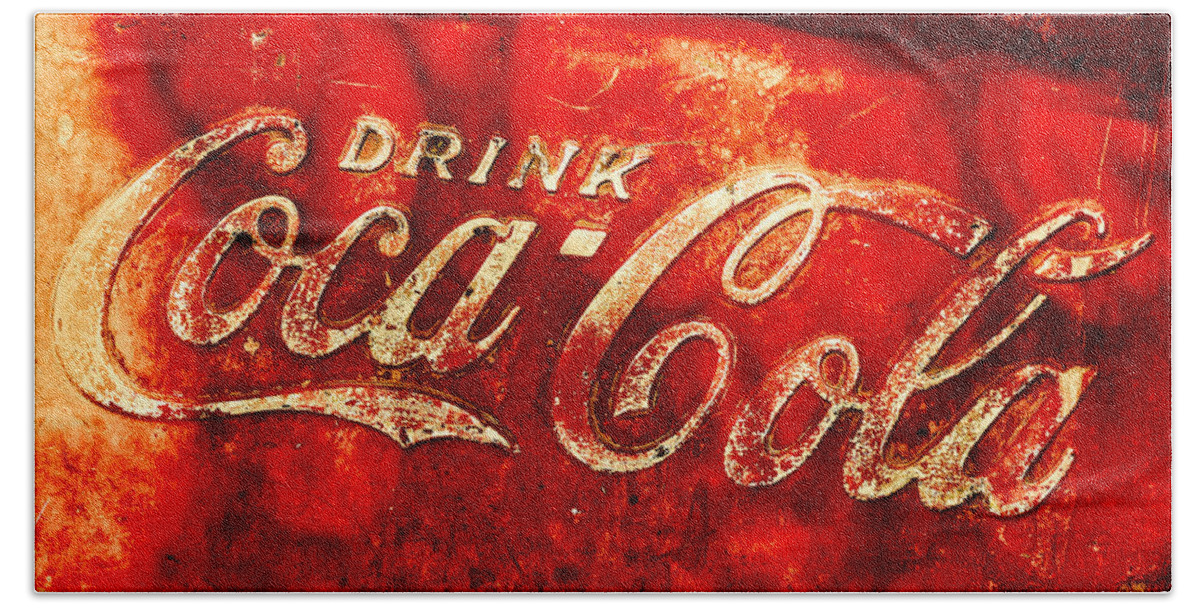 Ice Box Beach Towel featuring the photograph Antique Coca-Cola Cooler by Stephen Anderson