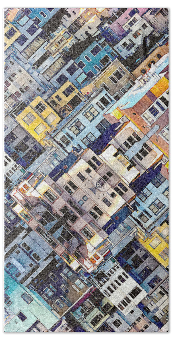 City Beach Towel featuring the photograph Apartments In The City by Phil Perkins