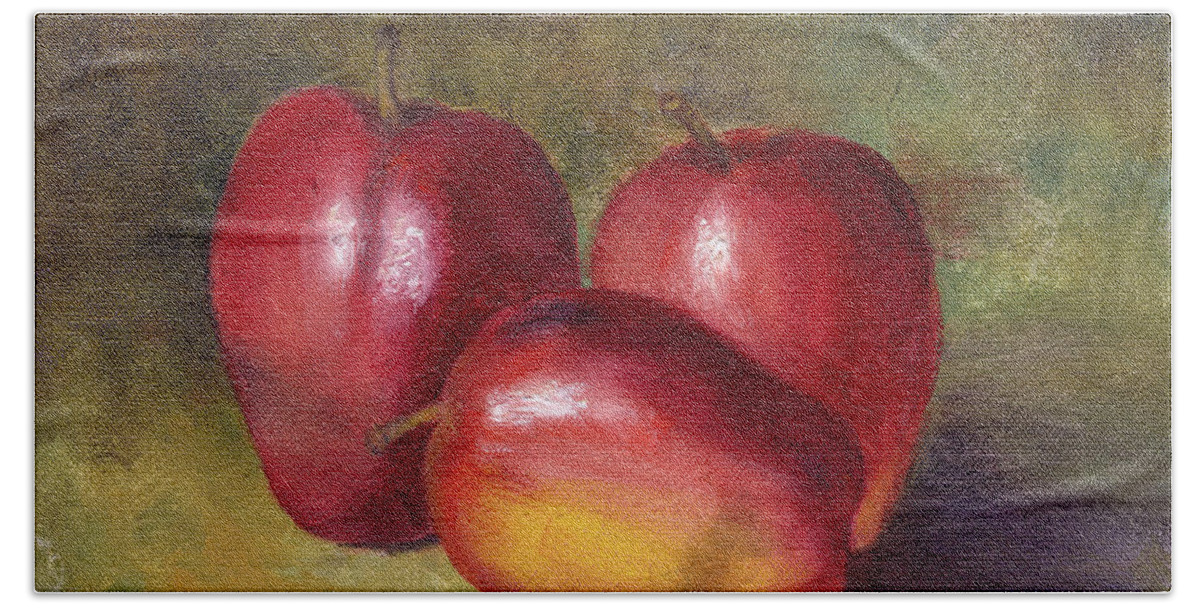Apple Beach Sheet featuring the painting Apple Still Life by Marsha Karle