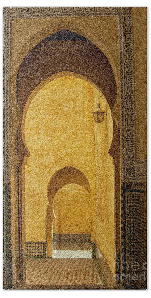 Arabesque Beach Sheet featuring the photograph Arched doors by Patricia Hofmeester